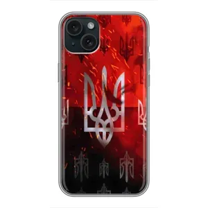 Украинские Чехлы для iPhone 14 Plus с картинкой УПА (AlphaPrint) (ГЕРБ УПА)