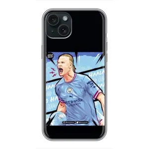 Чехлы с футболистом Ерлинг Холанд для iPhone 14 Plus (AlphaPrint) (гол Эрлинг Холланд)