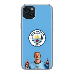 Чехлы с футболистом Ерлинг Холанд для iPhone 14 Plus (AlphaPrint) (Холанд Манчестер Сити)