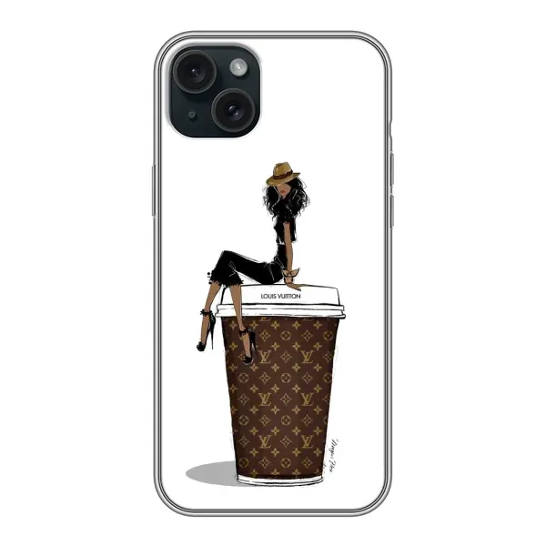 Чехол с принтом «кофе LOUIS VUITTON» для iPhone 14 Plus