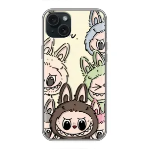 Чехол с Лабубу на iPhone 14 Plus (Золотая обезьяна Bored Ape)