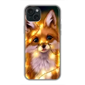 Чехлы с картинкой Лисички для iPhone 14 Plus (VPrint) (Лисичка в гирляндах)