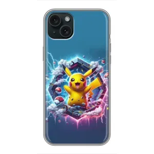 Чохол з Пікачу на iPhone 14 Plus (Лого Пікачу)