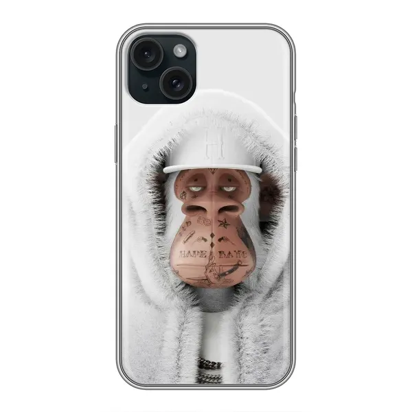 Чехол с принтом «обезьяна NFT в тату» для iPhone 14 Plus