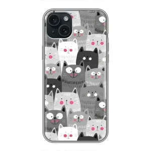 Чохли з Котиками для iPhone 14 Plus (VPrint) (Мальовані котики)