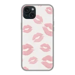 Чехол с розовым рисунком для iPhone 14 Plus (Розовые губы)