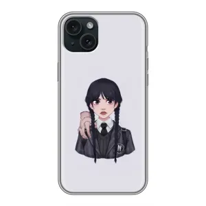 Чехлы Венсдей на iPhone 14 Plus Уэнсдей (AlphaPrint) (Уэнздей и Вещь)