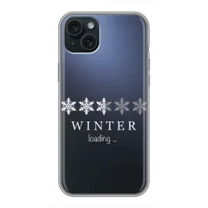 Зимні Чохли для Епл 14 Плюс - прозорий фон (Winter loading)