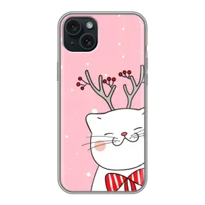 Новогодние Чехлы для Эппл 14 Плюс (VPrint) (Зимний кот)
