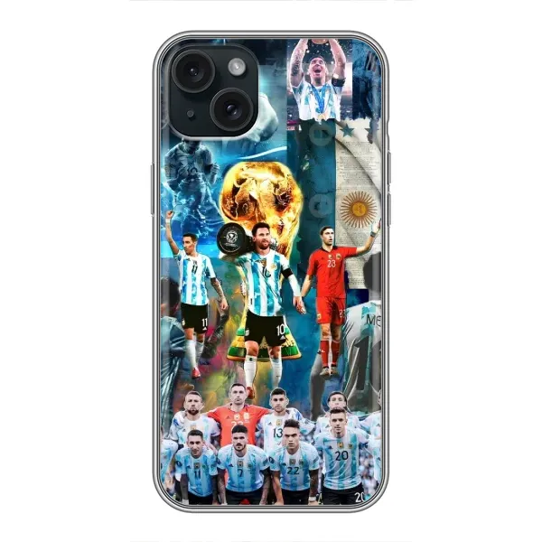 Чехол с принтом «Аргентина Месси» для iPhone 15 Plus