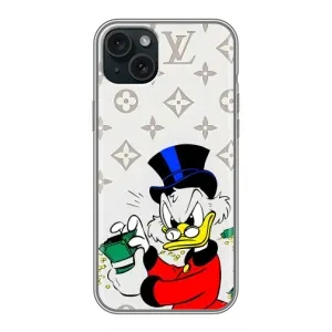 Чехли для iPhone 15 Plus - Скрудж МакДак Louis Vuitton (PREMIUMPrint) (Бакси Скрудж)