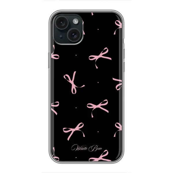 Чохол з принтом «Банти на чорному» для iPhone 15 Plus Чохол з принтом «Банти на чорному» для iPhone 15 Plus