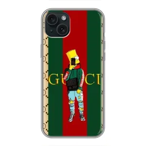 Бренднові Чохли для iPhone 15 Plus - (PREMIUMPrint) (Барт ГУЧЧІ)