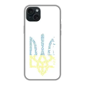 Чохли для iPhone 15 Plus Укр. Символіка (AlphaPrint) (Герб з букв)