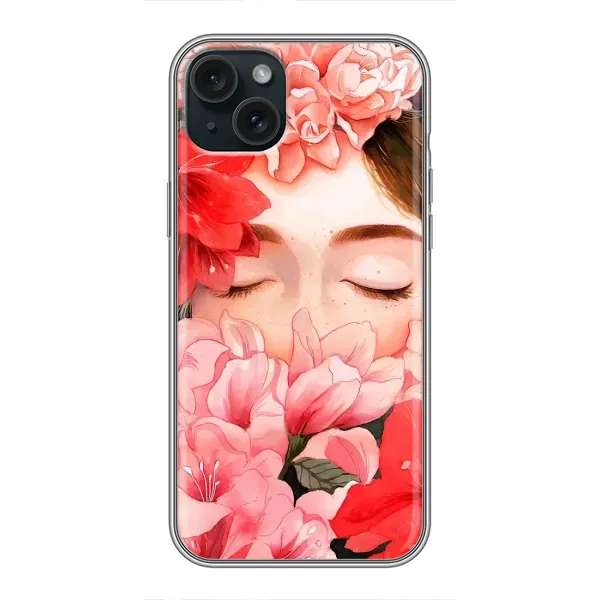 Чохол з принтом «Очі в квітах» для iPhone 15 Plus Чохол з принтом «Очі в квітах» для iPhone 15 Plus