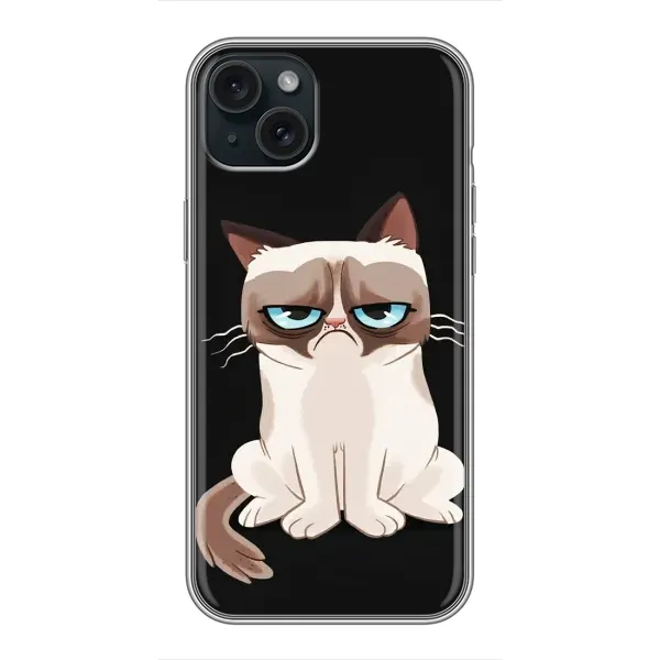 Чехол с принтом «Грустный кот» для iPhone 15 Plus