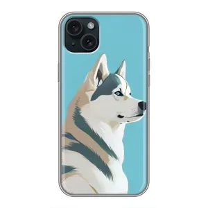Чохол з Хаскі iPhone 15 Plus - (AlphaPrint) (Хаскі арт)
