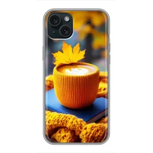 Чехол с принтом «Кофе на желтом пледе» для iPhone 15 Plus