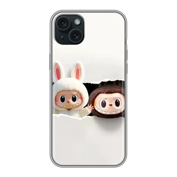 Чехол с принтом «Лабубу» для iPhone 15 Plus