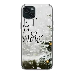 Новорічні, Святкові Чохли для iPhone 15 Plus - 2024 год (Let it snow)