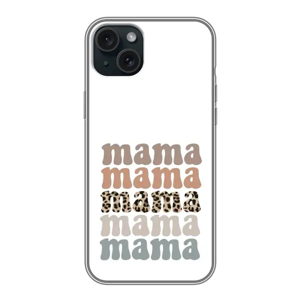 Чехол с принтом «Текстовый коллаж мама» для iPhone 15 Plus Чехол с принтом «Текстовый коллаж мама» для iPhone 15 Plus