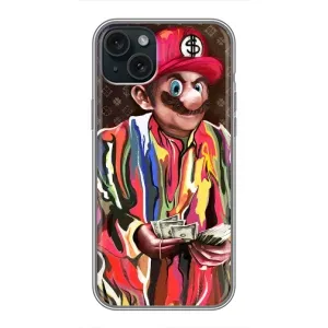 Бренднові Чохли для iPhone 15 Plus - (PREMIUMPrint) (Mario LV)