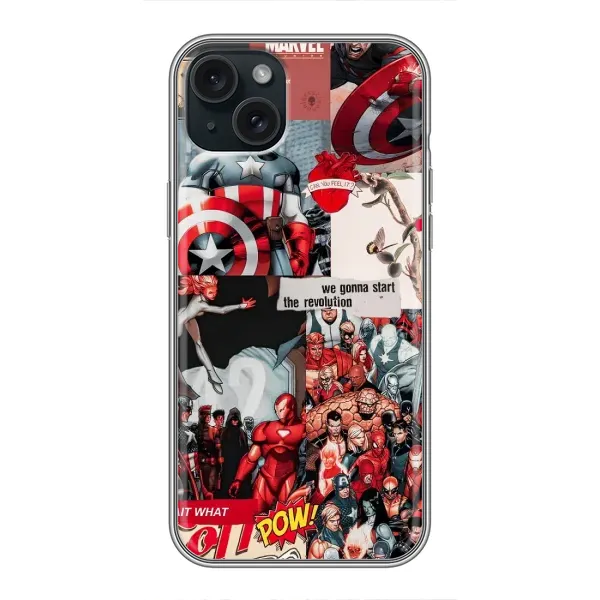 Чехол с принтом «Марвел Комикс» для iPhone 15 Plus