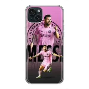Чохли для Apple 15 Плюс - Лео Мессі Маямі (Messi Miami)