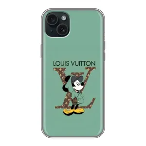 Чохли Луі Вітон для iPhone 15 Plus (AlphaPrint - LOUIS VUITTON) (Міккі Маус LV)