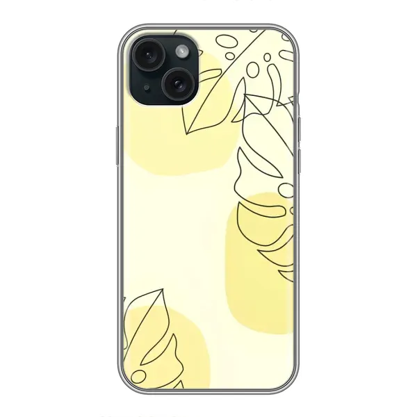 Чохол з принтом «Жовта монстера арт» для iPhone 15 Plus