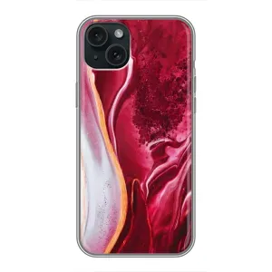 Чохол для Apple 15 Плюс - з принтом (Дизайнерські) (AlphaPrint) (Мрамор червоний)