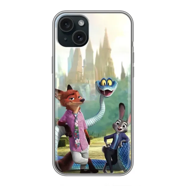 Чехол с принтом «Герои мультфильма Зверополис» для iPhone 15 Plus