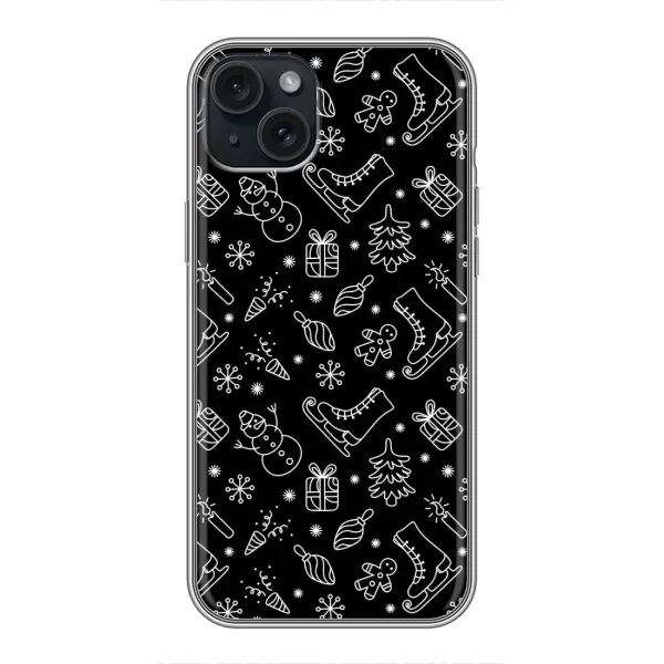 Чехол с принтом «Новогодний фон» для iPhone 15 Plus Чехол с принтом «Новогодний фон» для iPhone 15 Plus