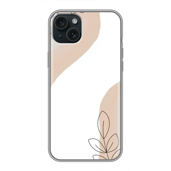 Чохол з принтом «Нюдова гілочка абстракція» для iPhone 15 Plus