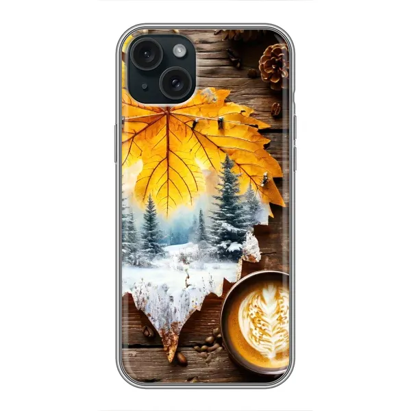 Чехол с принтом «Осенне-зимний кофе» для iPhone 15 Plus