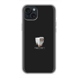 Чехол Майнкрафт на iPhone 15 Plus (AlphaPrint) Minecraft (Овечка Майнкрафт)