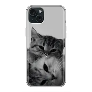 Чохол з малюнком кіт на iPhone 15 Plus (Пара котів)
