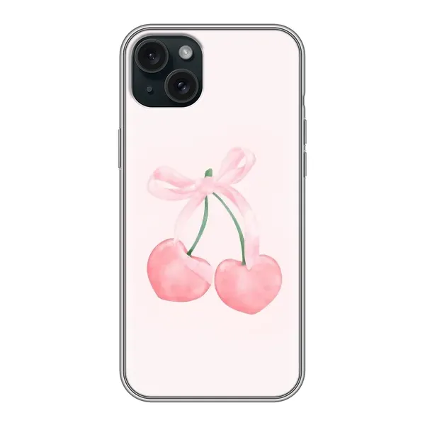 Чохол з принтом «Рожеві вишні» для iPhone 15 Plus