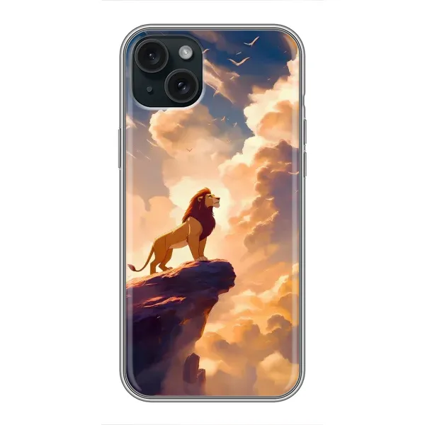 Чохол з принтом «Сімба на скелі» для iPhone 15 Plus