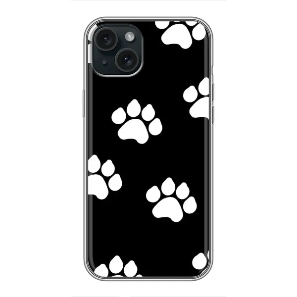 Чехол с принтом «Следы собаки» для iPhone 15 Plus