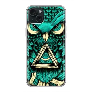 Чохол з пташками на iPhone 15 Plus (VPrint) (Сова з оком)