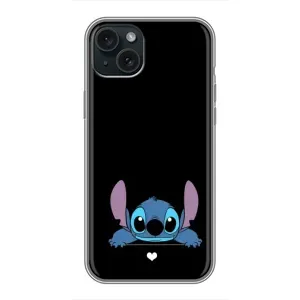 Чехол с принтом «Стич на черном» для iPhone 15 Plus