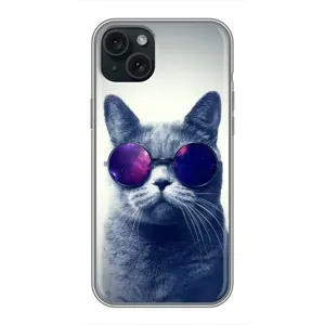 Чохол з принтом для iPhone 15 Plus (AlphaPrint) Модні коти (Стильний кіт)