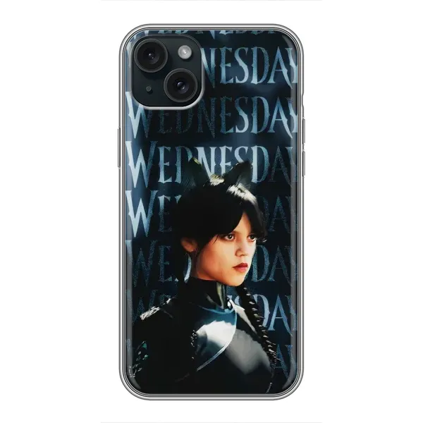 Чохол з принтом «Венздей кішка» для iPhone 15 Plus Чохол з принтом «Венздей кішка» для iPhone 15 Plus