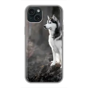 Чохол з Хаскі iPhone 15 Plus - (AlphaPrint) (Вірний собака)