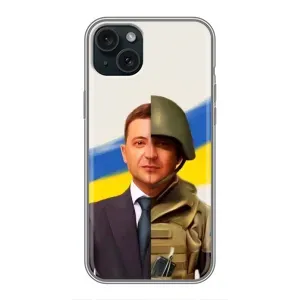 Чохол з принтом «Зеленский солдат» для iPhone 15 Plus