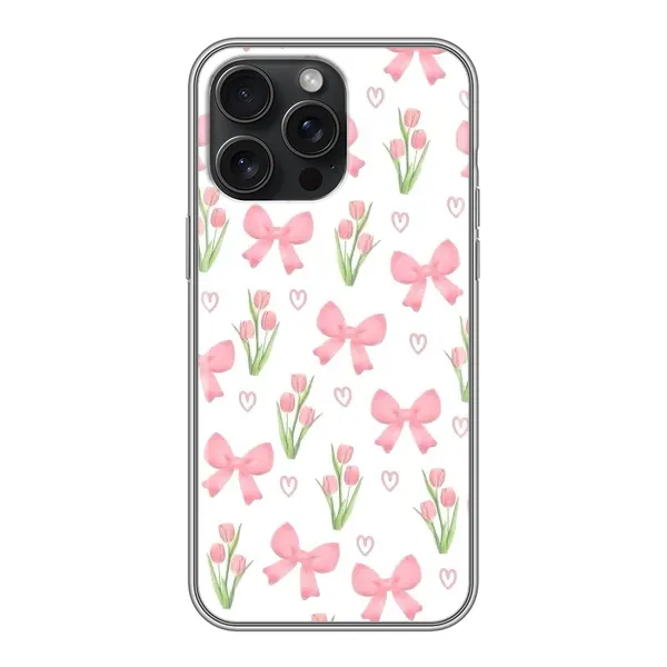 Чехол с принтом «Банты и цветы» для iPhone 15 Pro Max