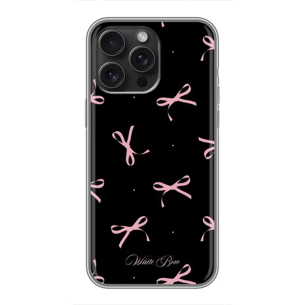 Чехол с принтом «Банты на черном» для iPhone 15 Pro Max