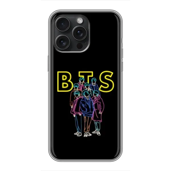 Чехол с принтом «BTS стайл» для iPhone 15 Pro Max