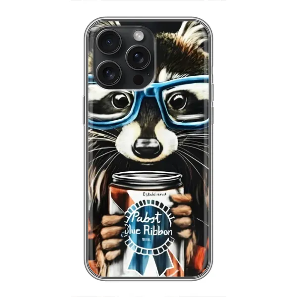 Чохол з принтом «Єнот з банкою» для iPhone 15 Pro Max